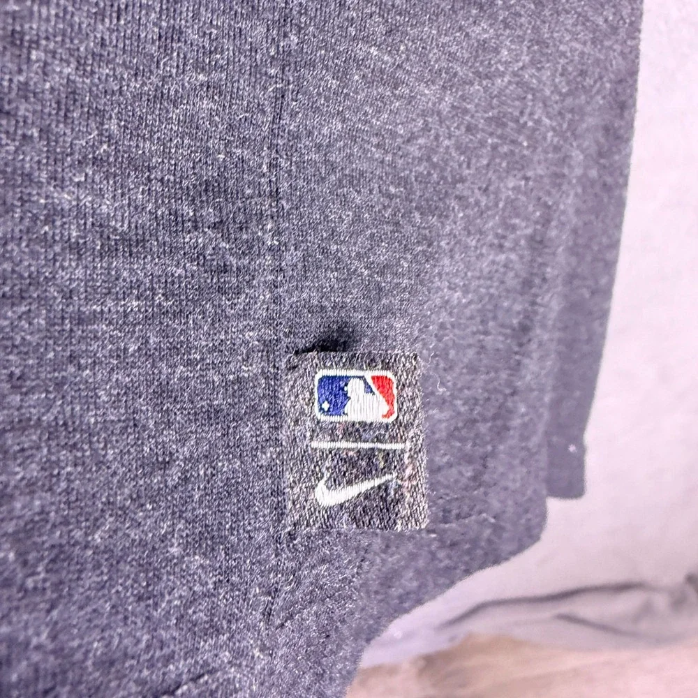 VTG Nike Tampa Bay Devil Rays Hoodie Mens Large Charcoal MLB Baseball Pullover
